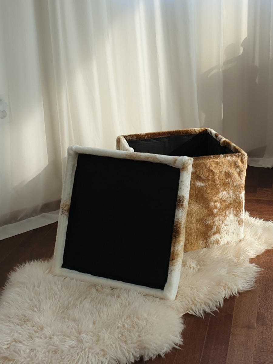 molliolli home storage &amp; chair fur box (antelope)