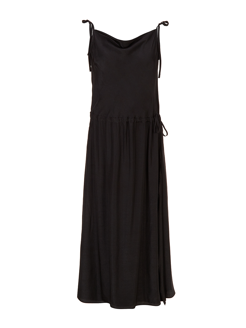 LILY, DETAIL SLEEVELESS LONG ONE PIECE [BLACK]