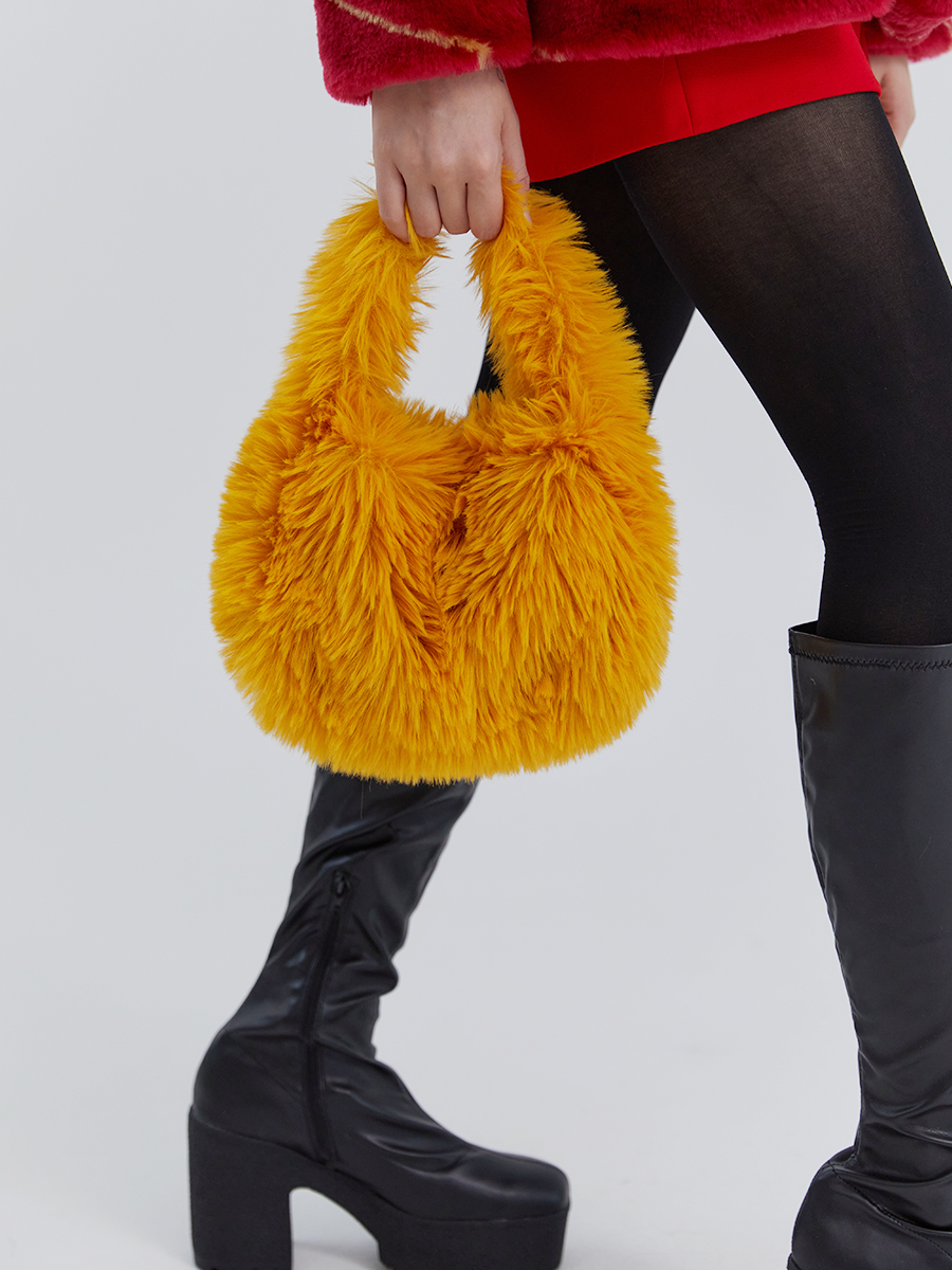 KEETY RABBIT fur mini bag [sun flower]