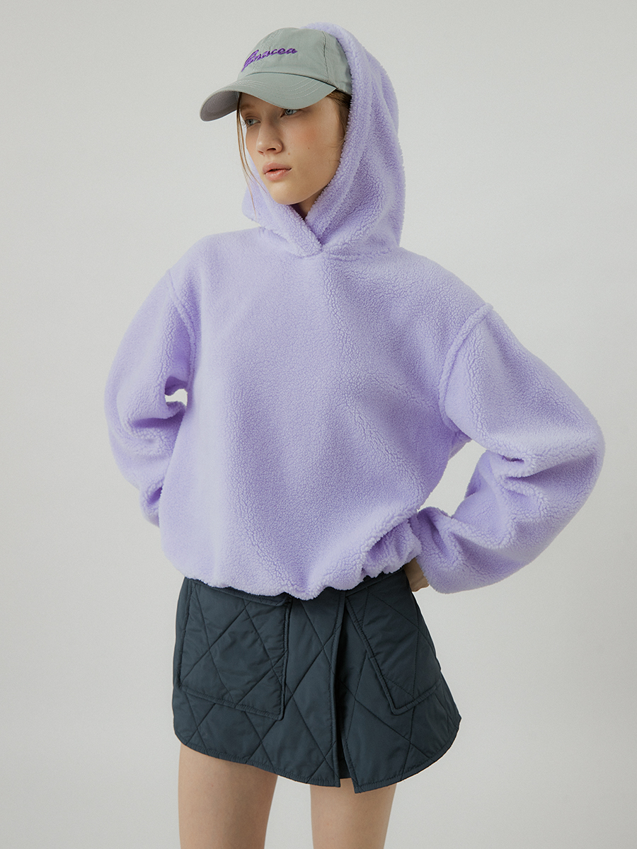 Boucle HD fur hoodie shirts [light purple]